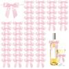 Bellanova 50 Pezzi Fiocchi Regalo con Filo 9×9 cm (Larghezza 2,5 cm), Fiocchi Decorativi con Filo Trasparente, Fiocchi per Artigianato per Scatole/Packaging Bakery/Allestimenti/Feste (Rosa)