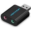Vention Scheda audio esterna Usb Vention 2.1 canali metallo Nero [VAB-S17-B]