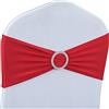 Babenest Fascia elastica per sedia, in spandex, di alta qualità, con fibbia, universale, elastica, decorazione per matrimoni, cerimonie, ricevimenti, banchetti (rosso, 100)