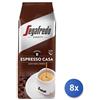 Segafredo 8x Multipack Caffe Segafredo Grani Kg 1 Espresso Casa