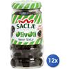 Sacla 12x Multipack Sacla Olive Nere Tostate Gr 200