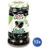 Sacla 12x Multipack Sacla Olive Nere Snocciolate Gr 135