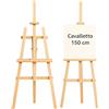 Amazinggirl Cavalletto in legno - Cavalletto per pittura regolabile in altezza per atelier & matrimonio - cavalletti porta tela bambini adulti pieghevole pittore treppiede 150 cm