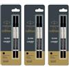 Parker Quink Roller Ball Refill Inchiostro nero Punta media Pennino Roller...