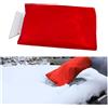 JNNJ Guanto Raschiaghiaccio, Raschietto Ghiaccio Guanto Universale, Raschietto Ghiaccio Guantos Protezione, Accogliente Raschietto Ghiaccio Guanto, Raschiaghiaccio Auto Guantos per Neve(Rosso)