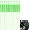 JAMSSOW 10 catene da neve per pneumatici da moto, catene da neve per pneumatici da neve, fascette per pneumatici da neve invernali, catene riutilizzabili e regolabili (verde)