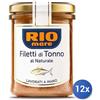 Rio mare 12x Multipack Tonno Rio Mare Gr 180 Naturale Filetti Vetro