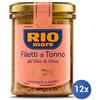 Rio mare 12x Multipack Tonno Rio Mare Olio Gr 180 Filetti Vetro