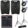 Proel Spa Proel V10 PRO 2 Diffusori Audio Attivo 600W+MQ6 MIXER +FRE300KIT +2x BULK250LU10