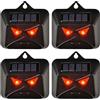 ALLOMN Repellente solare per animali all'aperto, confezione da 4 repellenti per animali notturni con luce LED rossa, dispositivi deterrenti per puzzole, cervi e volpi, repellente per puzzole, procioni