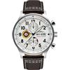 AVI-8 Mens 42mm Hawker Hurricane Classic Chronograph Classic White Japanese Quartz Pilot Watch with Leather Strap AV-4011-01