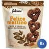 Falcone 8x Multipack Falcone Biscotti Frollini Cuor Di Cacao Gr500
