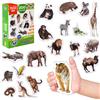 Magdum Magneti da frigorifero per bambini - 19 magneti Animali dello zoo | Grandi animali magnetici realistici per frigorifero, lavagna bianca - Giocattoli Montessori per aula, casa Regalo per bambini