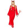 amscan 9917898 - Costume da donna da diavolo, taglia 48-50