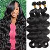 URBeauty Body Wave Human Hair Bundles 12A Raw Human Hair Extensions Quick Weave Bundles 100% Unprocessed Virgin Real Hair Natural Black (20 22 24 inches)