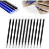 zizitips 12 Mine di ricambio cancellabili nere, compatibili con Pilot FriXion Ball, Clicker & Eberhard Faber Animal Erase It, punta 0,7 mm, inchiostro gel scorrevole, ricariche, ideali per scuola e ufficio