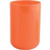 MSV - Bicchiere INAGUA - Elegante Design per Il Bagno - Ø7,3 x 11,5 cm - Arancione - Ideale per Articoli da toeletta - Plastica Resistente - Finitura Liscia