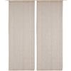 Linder Coppia di vetri, 51% Poliestere 49% Lino, Beige, 60x160 cm