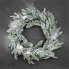 SHATCHI Ghirlanda natalizia pre-illuminata da 55 cm, abete della Lapponia, per caminetti, casa, parete, porta, scale, neve, albero di Natale, decorazioni per giardino, cortile, con 30 LED bianchi