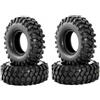 KINGCOO Pneumatici RC per auto, 4 pezzi RC Crawler in gomma da 1,9 pollici, per 1:10 RC Rock Crawler Parti per Axial SCX10 D90 TF2 TRX4 Tamiya Redcat Traxxas Gen8 (108 mm), 1.9REIFEN