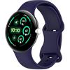 MELEJIA Cinturino Silicone Compatibile con Google Pixel Watch 4 41mm/3 41mm/Watch 2/1, Ricambio Cinturino, Regolabile Sportiva Cinturini-Blu Scuro