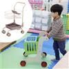 Carrello Spesa Bambini Trolley Miniatura Pieghevole Metallo Ruote Universali