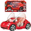 BANDAI - Auto Miraculous Ladybug - Volkswagen e-Beetle di Ladybug del Film Miraculous - Portiere, Baule e Tetto Apribili - Bambola non inclusa - Giocattolo per bambini dai 4 anni in su - P50669