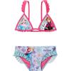 Frozen Disney Frozen - Bikini Bambina, Costume Mare Due Pezzi con Volant Glitter