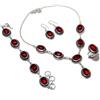 "Fatto a mano" Set di gioielli fatti a mano in argento 925 con pietre preziose in granato...