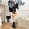 🖤 Anfibi Donna Stile Moto Punk Minimal - Ecopelle con Platform