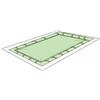 Copertura invernale rettangolare 210 g/m² con passanti