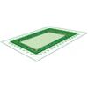 Copertura invernale per piscina rettangolare 3x6 | 210 g/m² con passanti con occhielli + elastico