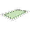 Copertura invernale per piscina rettangolare 3x6 | 240 g/m² con passanti - TUBOLARI INCLUSI