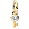 MSPOVOF Mini chiave Charm 925 Sterling Silver 5A Zirconia per Bracciale Collane Gioielli Regalo per Donne Signore