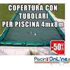 COPERTURA INVERNALE DA 220/210 GR CON TUBOLARI INCLUSI PER PISCINE 4mt x 8mt - DIMENSIONI COPERTURA REALI 5.50mt x 9.5mt