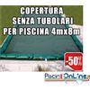 COPERTURA INVERNALE DA 220/210 GR SENZA TUBOLARI PER PISCINE 4mt x 8mt - DIMENSIONI COPERTURA REALI 5.50mt x 9.5mt