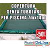 COPERTURA INVERNALE DA 220/210 GR SENZA TUBOLARI PER PISCINE 7mt x 14mt - Dim. Cop. REALI 8.50mt x 15.5mt