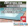 COPERTURA INVERNALE DA 220/210 GR CON OCCHIELLI E CORDA 5mt x 10mt - Dim. Cop. REALI 6.5 mt x 11.5mt