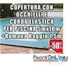 COPERTURA INVERNALE DA 220/210 GR CON OCCHIELLI E CORDA 5mt x 10mt + ROMANA RAGGIO 1.5mt - Dim. Cop. REALI 6.5 mt x 13mt