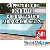 COPERTURA INVERNALE DA 220/210 GR CON OCCHIELLI E CORDA 6mt x 12mt - Dim. Cop. REALI 7.5 mt x 13.5mt