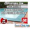 COPERTURA INVERNALE DA 240 GR CON OCCHIELLI E CORDA 5mt x 10mt - Dim. Cop. REALI 6.5 mt x 11.5mt