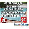 COPERTURA INVERNALE DA 240 GR CON OCCHIELLI E CORDA 6mt x 12mt + ROMANA RAGGIO 1.5mt - Dim. Cop. REALI 7.5 mt x 15mt