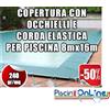 COPERTURA INVERNALE DA 240 GR CON OCCHIELLI E CORDA 8mt x 16 mt - Dim. Cop. REALI 9.5 mt x 17.5mt
