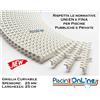 KIT DA 7 MT GRIGLIA CURVABILE SPESSORE 25 mm - LARGHEZZA 25 cm A NORMA UNI-EN e FINA PISCINE BORDO SFIORO PUBBLICHE E PRIVATE