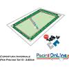 COPERTURA INVERNALE DA 240 GR CON TUBOLARI INCLUSI PER PISCINE 5mt x 10mt - DIMENSIONI COPERTURA REALI: 6.50mt x 11.5mt