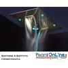 DOCCIA LINEA URANO - SOFFIONE CROMOTERAPIA A SOFFITTO 480 X 480 MM IN ACCIAIO INOX AISI 316 LUCIDO - GETTO PIOGGIA TROPICALE