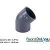 GOMITO 45° CON INCOLLAGGIO DA Ø 20 A Ø 110 MM - RACCORDI IN PVC
