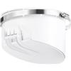 QUARKZMAN Preventore Reflusso per Fognatura in PVC, Nucleo Anti-Odore per Tubo Orizzontale 160mm/6,3 Pollici Diametro Esterno in Serbatoi Scarico, Bianco