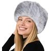 Pinkgarden Fascia da donna in pelliccia sintetica per capelli per l'inverno con fascia elastica, morbida fodera in pile, elegante fascia in pelliccia sintetica per il freddo