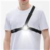Suptig Running Lights, Luce Toracica, Cintura da Corsa, per Campeggio, Escursionismo, Corsa, Jogging, Passeggiate all'aperto, Impermeabile, Incorporato Batteria al Litio Ricaricabile, Colore Nero